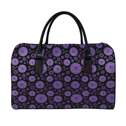 Sahasrara Chakra Pattern Print Leather Duffle Bag