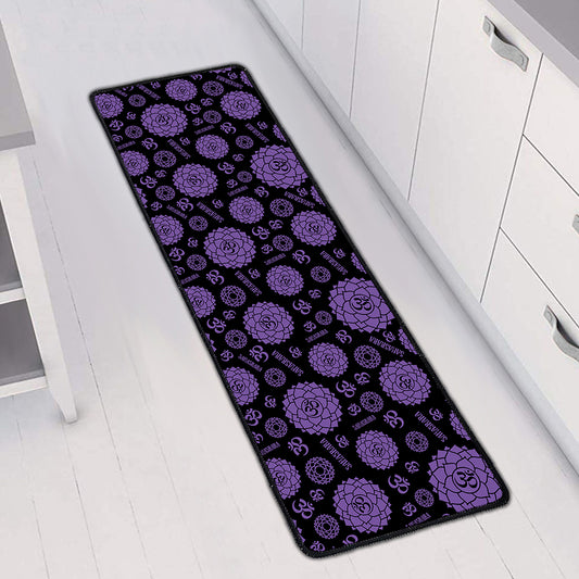 Sahasrara Chakra Pattern Print Long Kitchen Mat