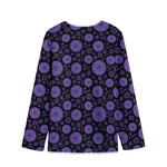 Sahasrara Chakra Pattern Print Long Sleeve Short Coat
