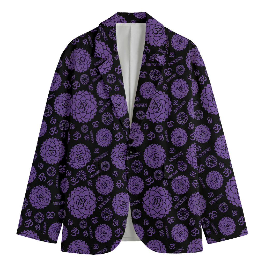 Sahasrara Chakra Pattern Print Men's Blazer
