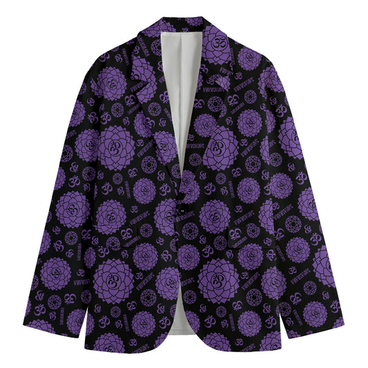 Sahasrara Chakra Pattern Print Men's Blazer