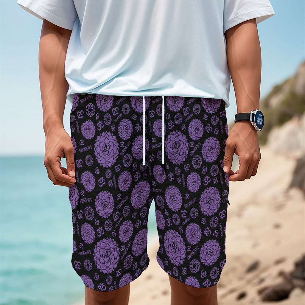 Sahasrara Chakra Pattern Print Men's Cargo Shorts