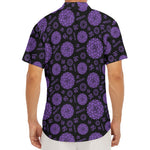 Sahasrara Chakra Pattern Print Men's Deep V-Neck Shirt