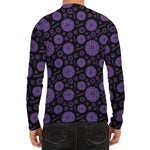 Sahasrara Chakra Pattern Print Men's Long Sleeve Rash Guard