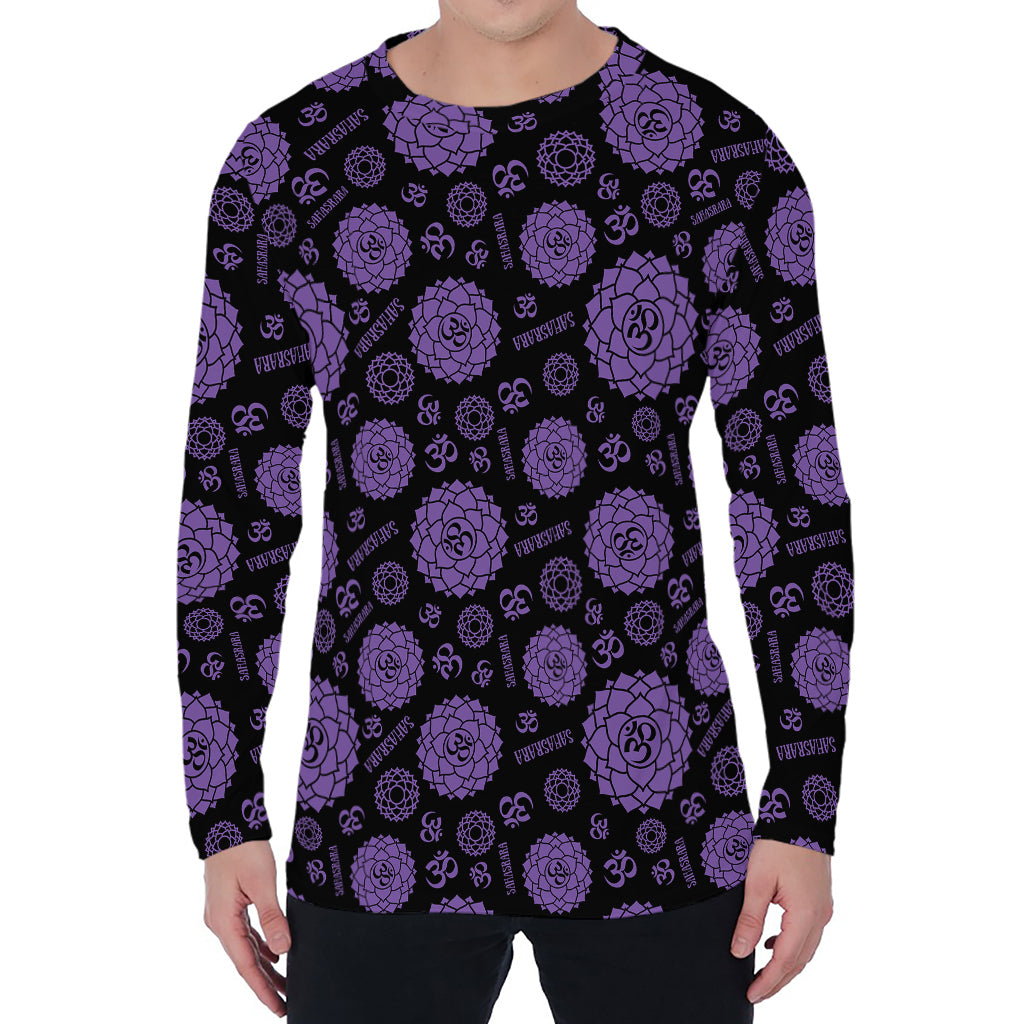 Sahasrara Chakra Pattern Print Men's Long Sleeve T-Shirt