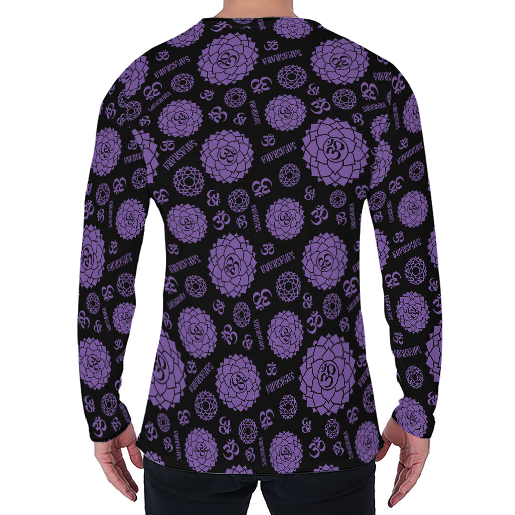 Sahasrara Chakra Pattern Print Men's Long Sleeve T-Shirt