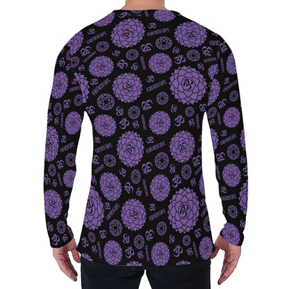 Sahasrara Chakra Pattern Print Men's Long Sleeve T-Shirt