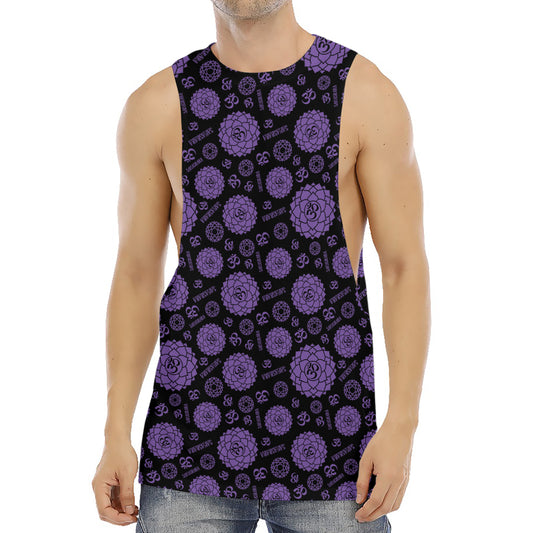 Sahasrara Chakra Pattern Print Men's Muscle Tank Top