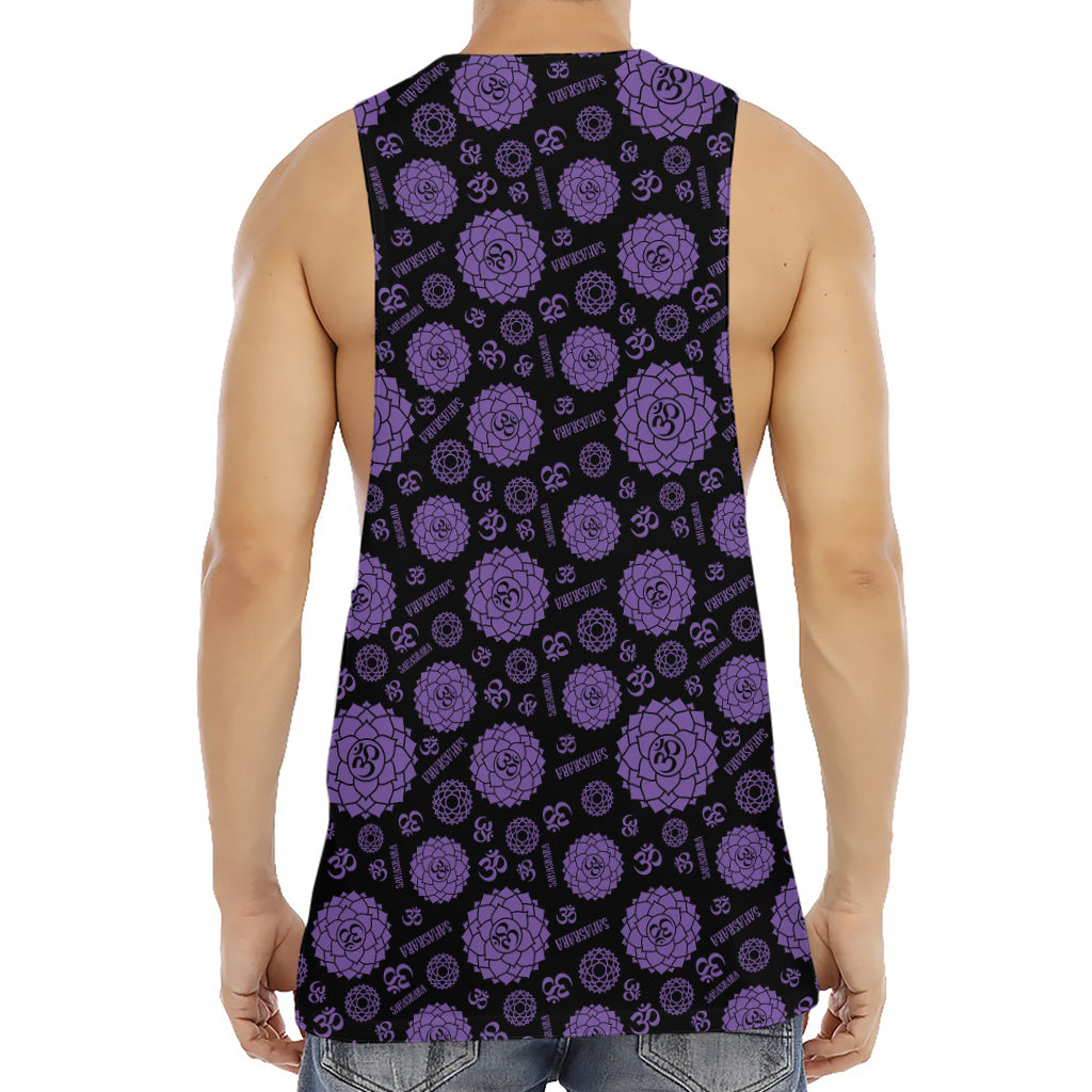 Sahasrara Chakra Pattern Print Men's Muscle Tank Top