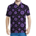 Sahasrara Chakra Pattern Print Men's Polo Shirt