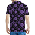 Sahasrara Chakra Pattern Print Men's Polo Shirt