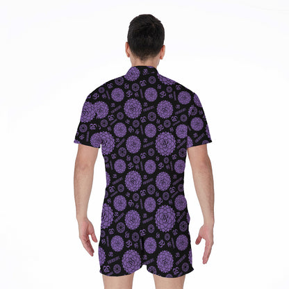 Sahasrara Chakra Pattern Print Men's Rompers
