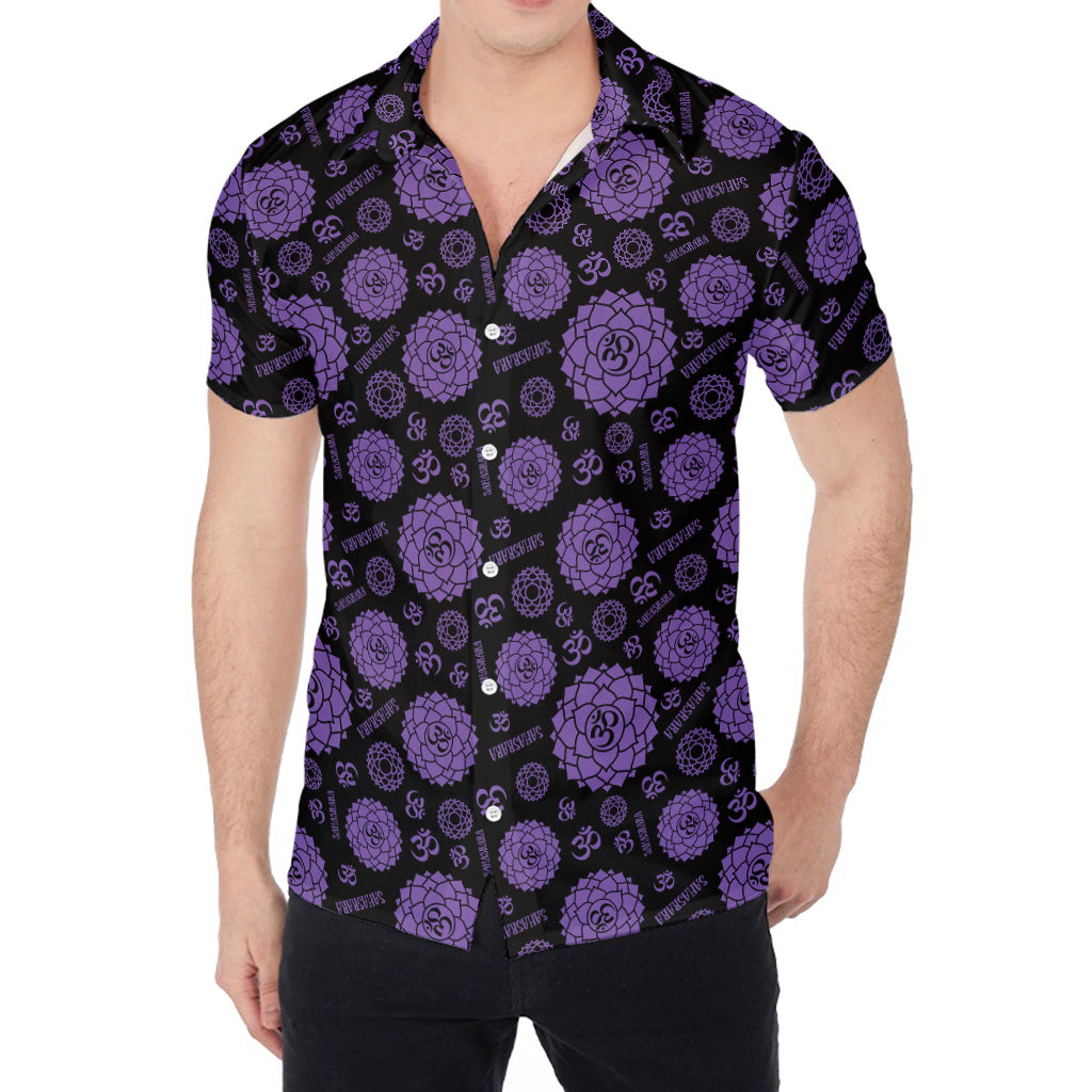 Sahasrara Chakra Pattern Print Men's Shirt