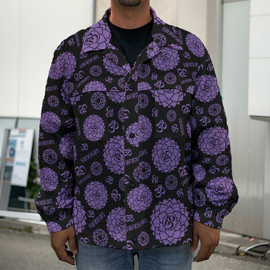 Sahasrara Chakra Pattern Print Men's Shirt Jacket