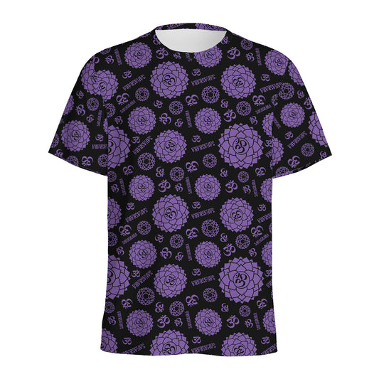 Sahasrara Chakra Pattern Print Men's Sports T-Shirt