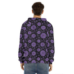 Sahasrara Chakra Pattern Print Men's Velvet Pullover Hoodie