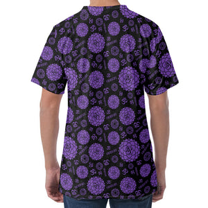 Sahasrara Chakra Pattern Print Men's Velvet T-Shirt