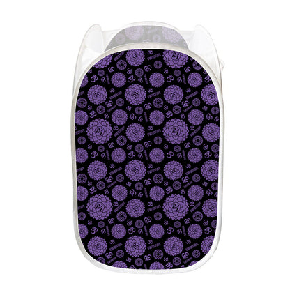 Sahasrara Chakra Pattern Print Mesh Laundry Hamper
