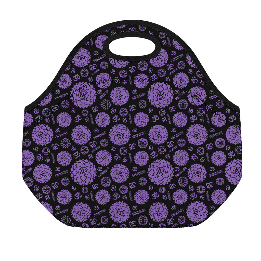Sahasrara Chakra Pattern Print Neoprene Lunch Bag