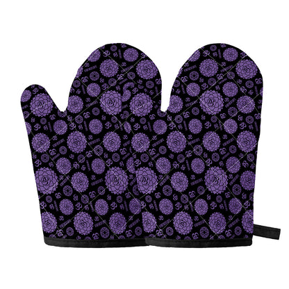 Sahasrara Chakra Pattern Print Oven Mitts