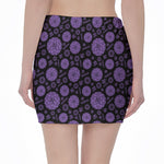 Sahasrara Chakra Pattern Print Pencil Mini Skirt