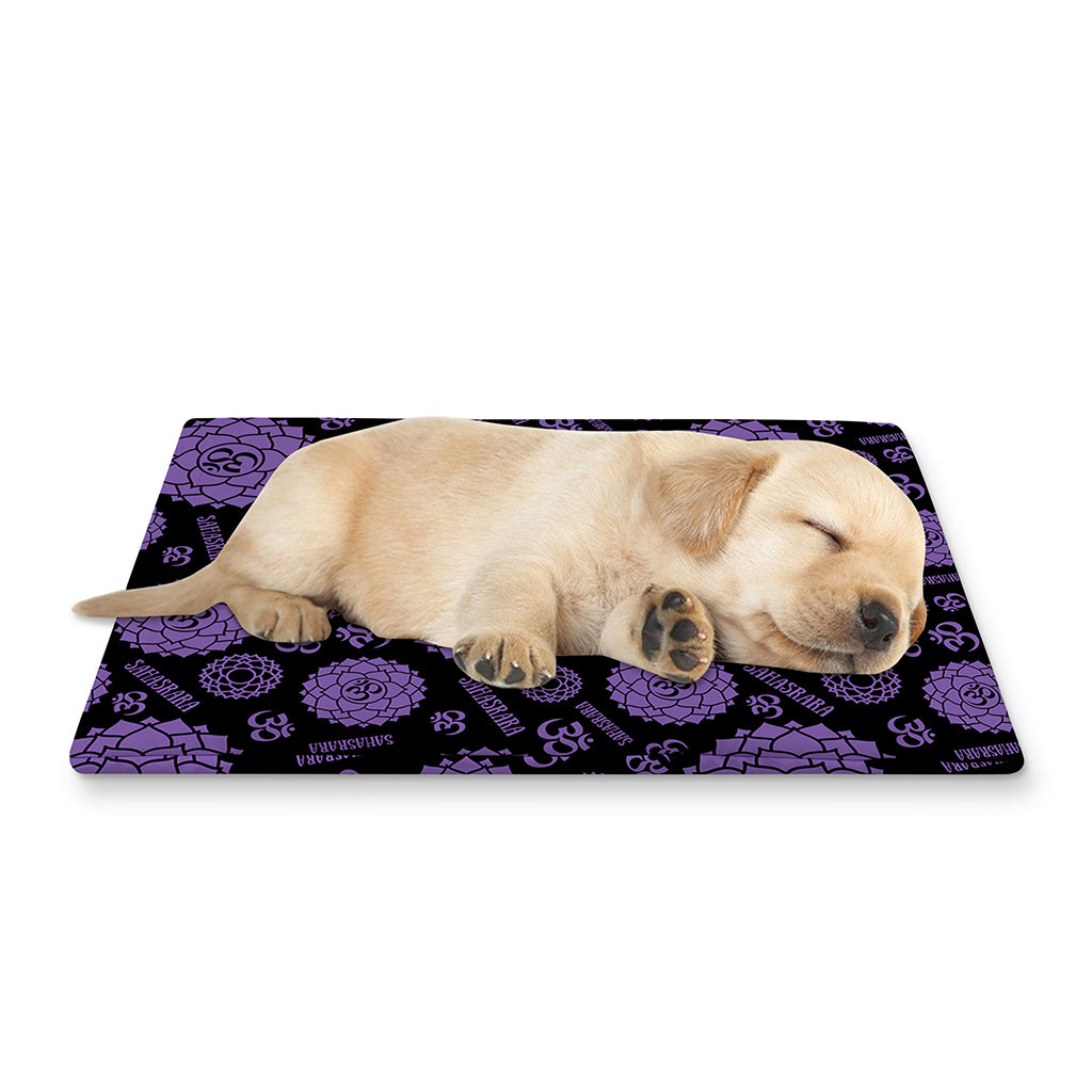 Sahasrara Chakra Pattern Print Pet Cooling Mat Cover