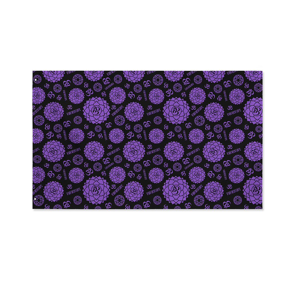 Sahasrara Chakra Pattern Print Polyester Flag