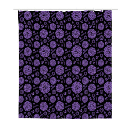 Sahasrara Chakra Pattern Print Polyester Shower Curtain