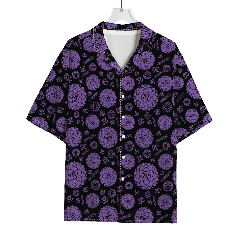 Sahasrara Chakra Pattern Print Rayon Hawaiian Shirt