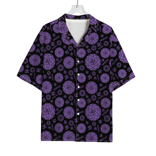Sahasrara Chakra Pattern Print Rayon Hawaiian Shirt