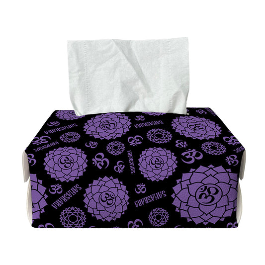 Sahasrara Chakra Pattern Print Rectangle Tissue Box Cover