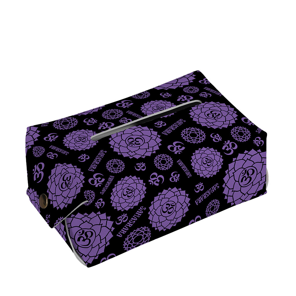Sahasrara Chakra Pattern Print Rectangle Tissue Box Cover