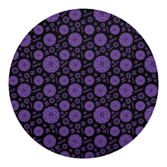 Sahasrara Chakra Pattern Print Round Blanket