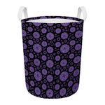 Sahasrara Chakra Pattern Print Round Laundry Basket