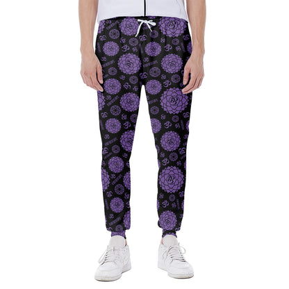 Sahasrara Chakra Pattern Print Scuba Joggers