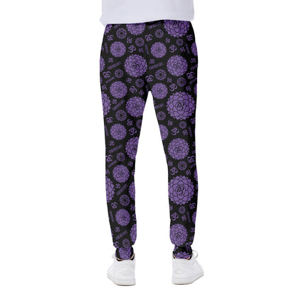 Sahasrara Chakra Pattern Print Scuba Joggers