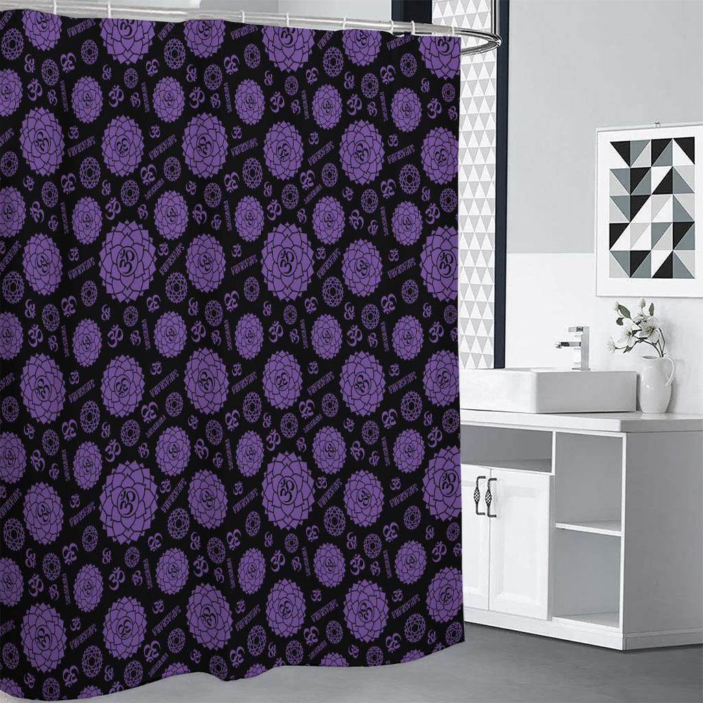 Sahasrara Chakra Pattern Print Shower Curtain
