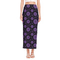 Sahasrara Chakra Pattern Print Side Slit Maxi Skirt