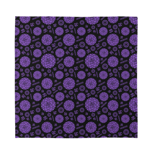 Sahasrara Chakra Pattern Print Silk Bandana
