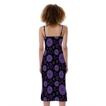 Sahasrara Chakra Pattern Print Slim Fit Midi Cami Dress