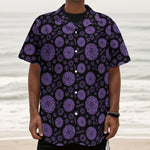 Sahasrara Chakra Pattern Print Textured Short Sleeve Shirt