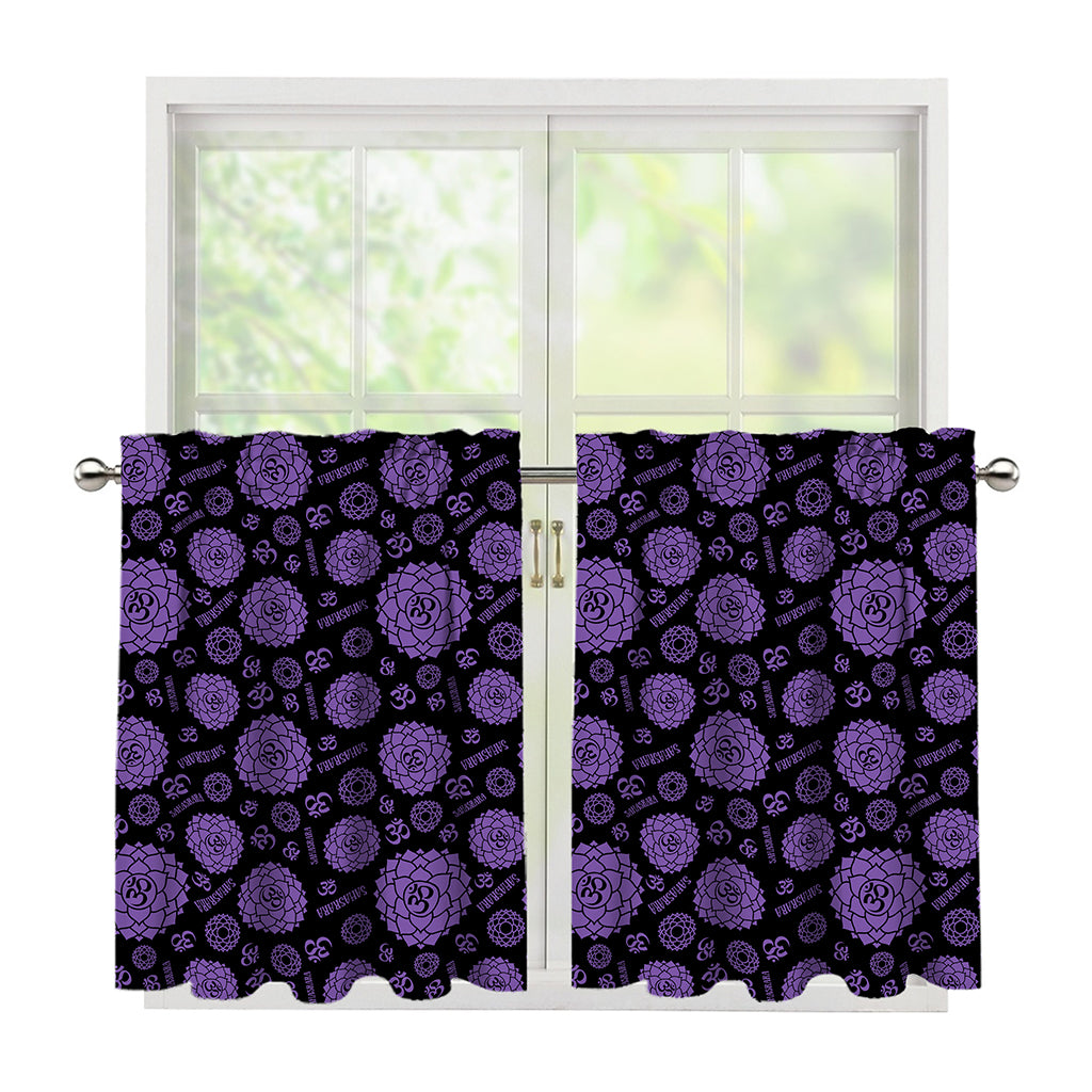 Sahasrara Chakra Pattern Print Tier Curtains