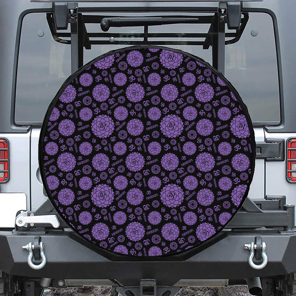 Sahasrara Chakra Pattern Print Tire Cover