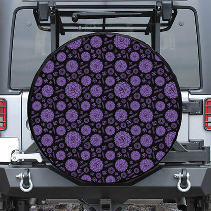 Sahasrara Chakra Pattern Print Tire Cover