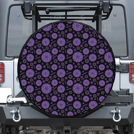 Sahasrara Chakra Pattern Print Tire Cover