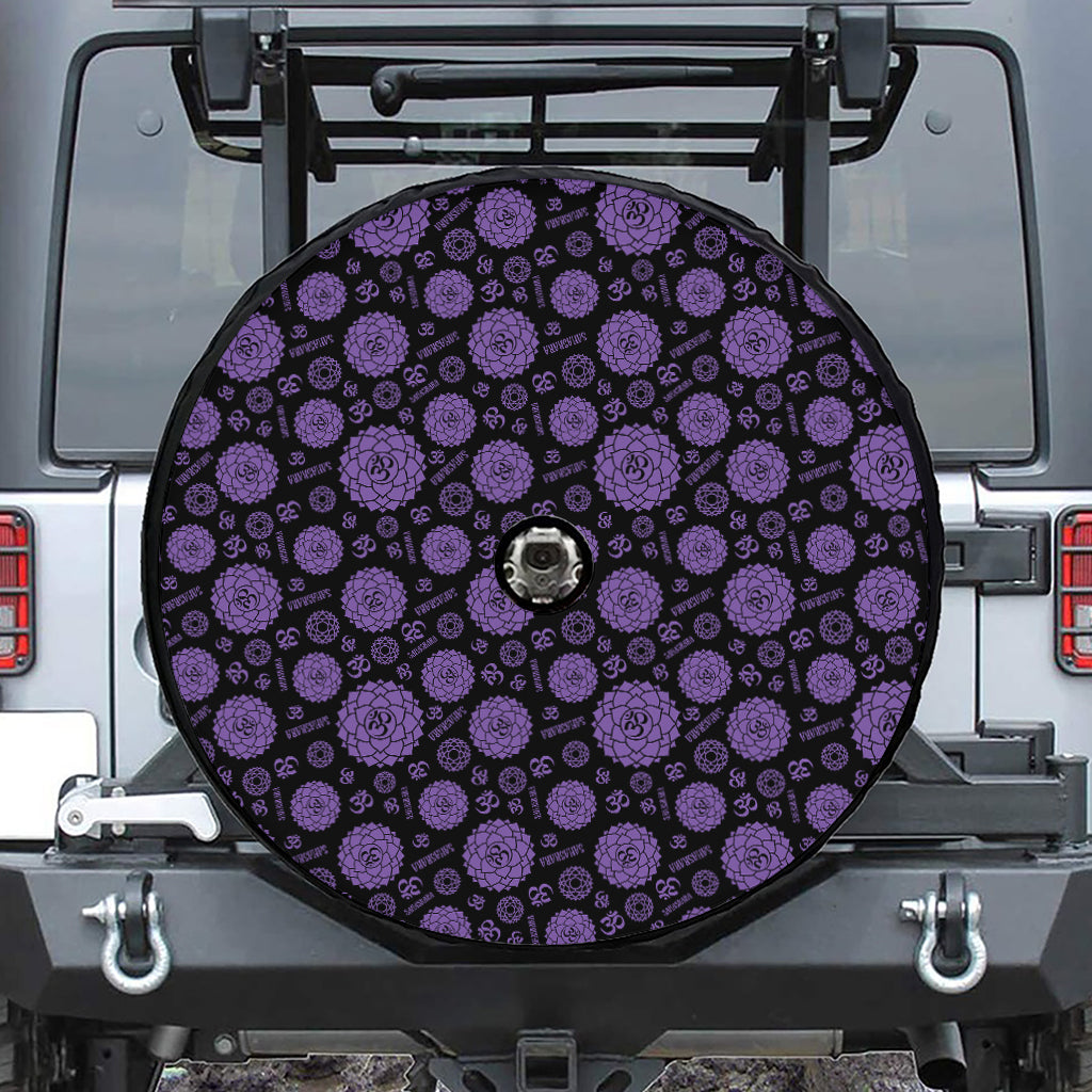 Sahasrara Chakra Pattern Print Tire Cover With Camera Hole