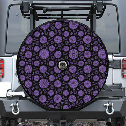 Sahasrara Chakra Pattern Print Tire Cover With Camera Hole