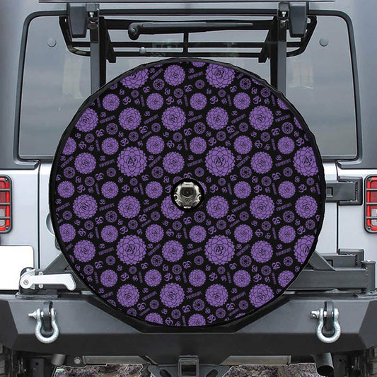 Sahasrara Chakra Pattern Print Tire Cover With Camera Hole