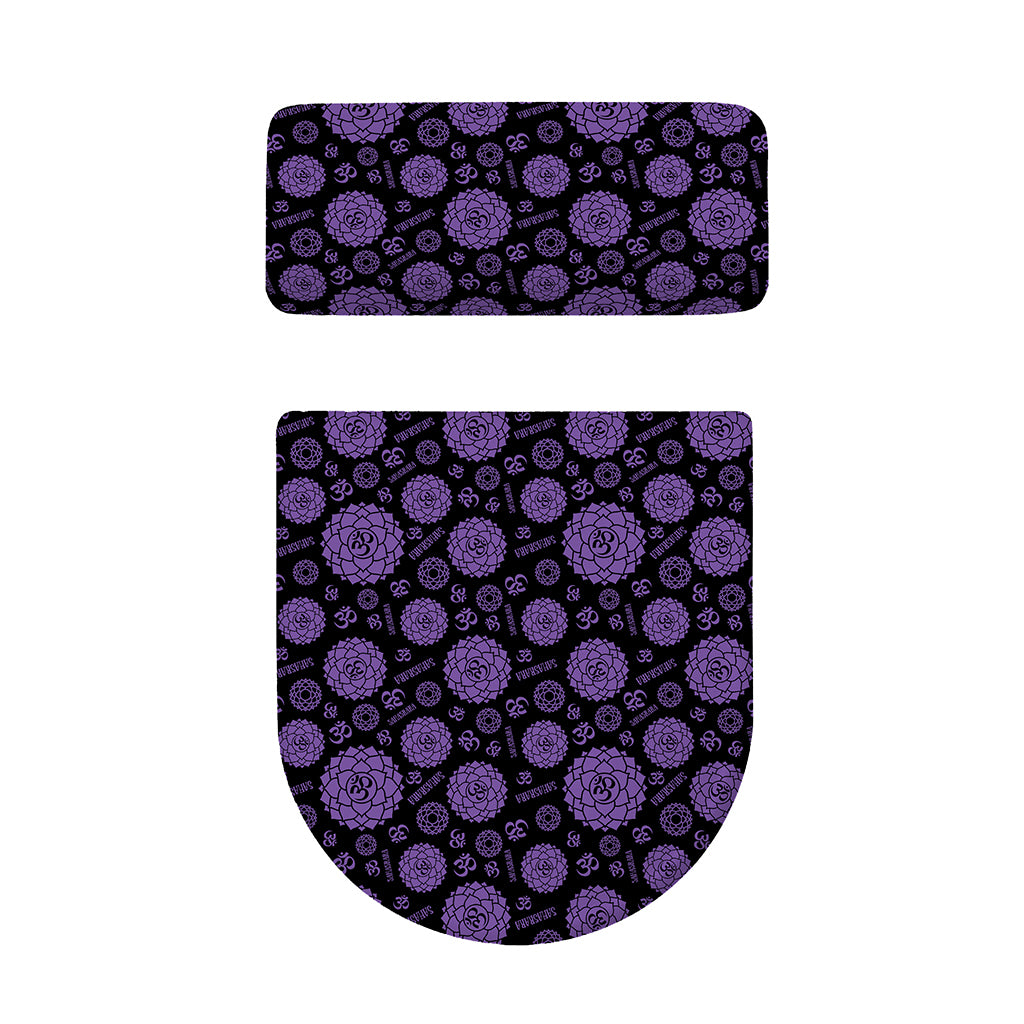 Sahasrara Chakra Pattern Print Toilet Lid And Tank Cover Set