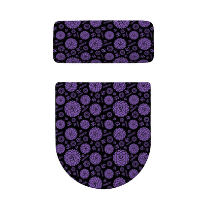 Sahasrara Chakra Pattern Print Toilet Lid And Tank Cover Set